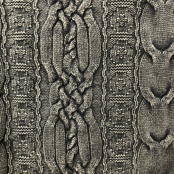 J. Jill Cable-Knit 100% Cotton Pullover, Mineral Wash Blue Size XL - Picture 15 of 15